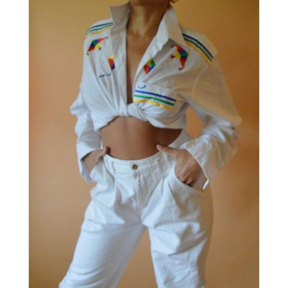 Vintage Embroidered Button-Down Shirt - Picture 3 of 3